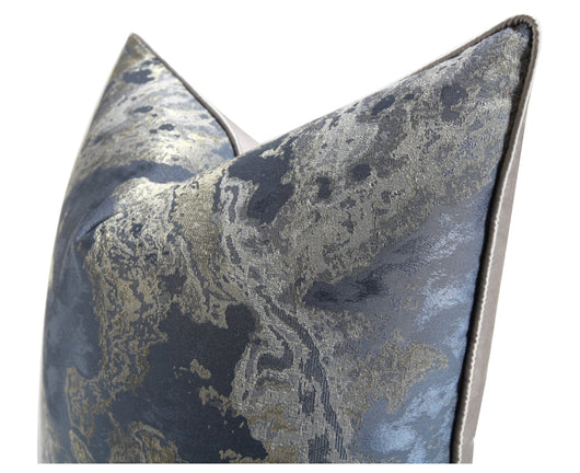 Funda de Almohada Jacquard Pintura China Azul Gris - Image 3