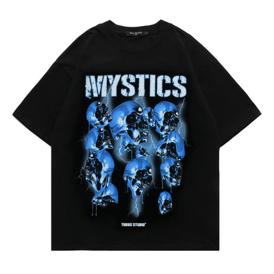 Playera Holgada de Algodón con Estampado de Calavera para Hombre - Image 10