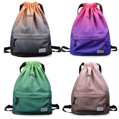 Mochila de viaje con cordón impermeable unisex