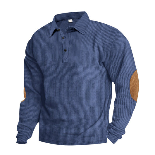 Camiseta Manga Larga de Pana para Hombre - Primavera y Otoño - Image 21