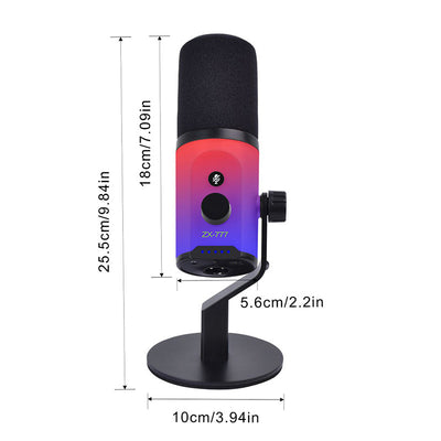 Micrófono XLR USB Dual Modo con Bobina Móvil y Reducción de Ruido ZX777 - Image 4