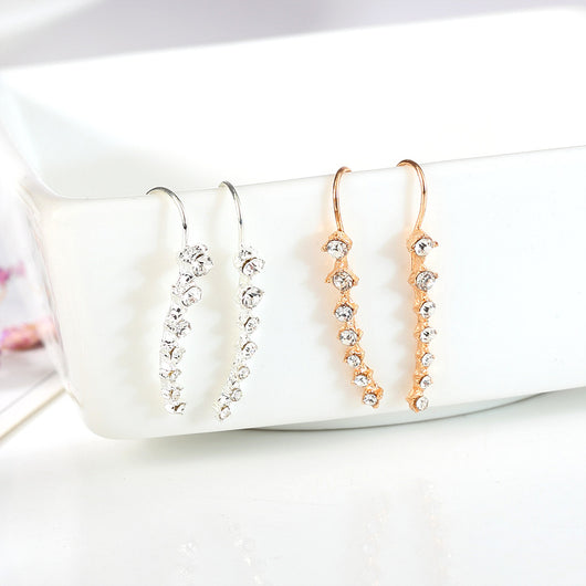 Aretes Largos de Cristales para Novia - Image 3