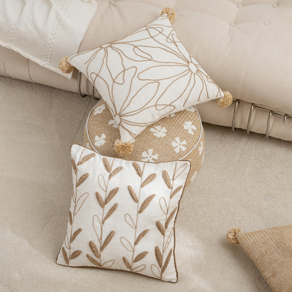 Funda de Almohada Bordada Estilo Rústico Americano