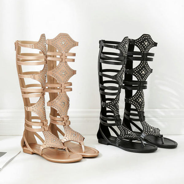 Botas Moteras Knight con Remaches - Estilo Europa y Estados Unidos