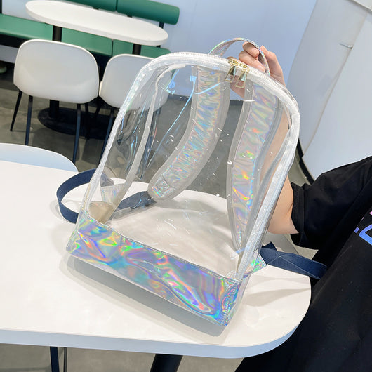 Mochila Escolar Transparente Impermeable de Gran Capacidad - Image 12