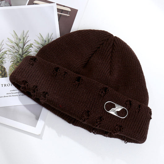 Gorro Tejido Hip Hop con Anillo Decorativo para Hombre y Mujer - Image 24