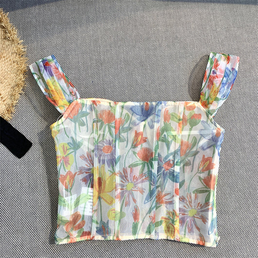 Blusa Hombros Descubiertos con Cuello Estampado - Image 6