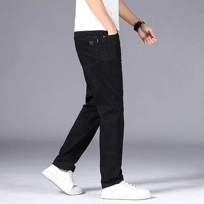 Pantalones Vaqueros Holgados Talla Grande Estilo Dad Jeans Casual Hombre Negro - Image 4