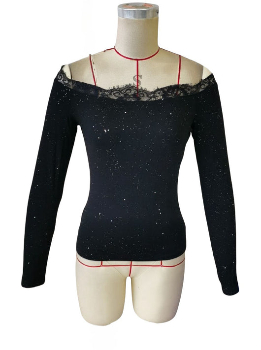 Blusa Larga con Paneles de Encaje para Mujer - Image 13