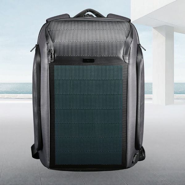 Mochila Solar Inteligente para Hombre - Bolsa de Computadora Multifuncional con Carga USB