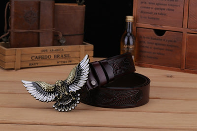 Cinturón de Cuero para Hombre con Diseño Águila - Image 21