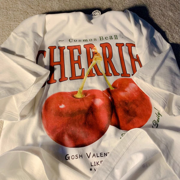 Camiseta Negra de Algodón con Estampado de Frutas para Hombre - Image 4