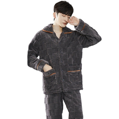 Pijama Hombre Franela Jacquard Forrado Térmico Cómodo - Image 5