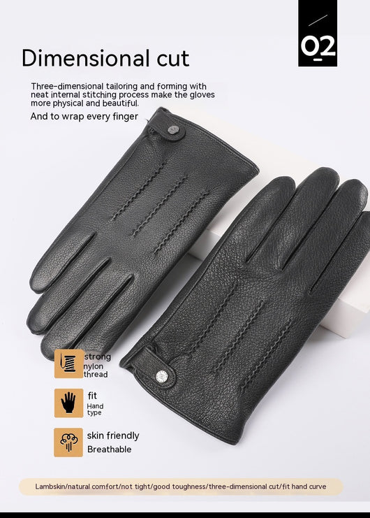 Guantes de Cuero Genuino Forrados en Polar - Image 10