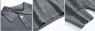 Polo Tejido Hombre Estilo Coreano Oversize - Image 11