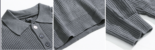 Polo Tejido Hombre Estilo Coreano Oversize - Image 11