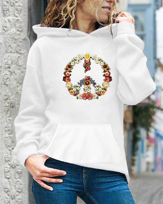Sudadera con Capucha y Cordón Ajustable de Manga Larga para Mujer - Image 4