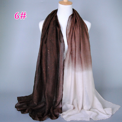 Bufanda Balinesa de Algodón y Lino con Degradado Estampado - Otoño Invierno - Image 15