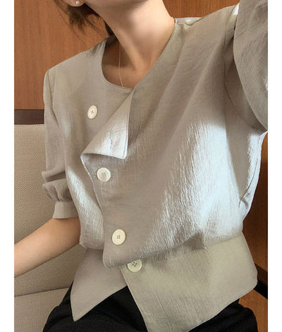 Blusa Suelta de Temperamento Simple - Versátil para Cualquier Ocasión - Image 4