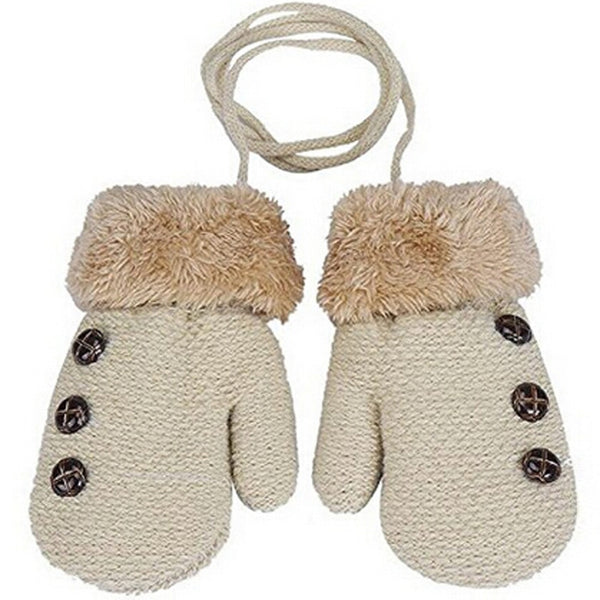 Guantes Infantiles de Punto con Forro de Terciopelo y Cordón - Image 13