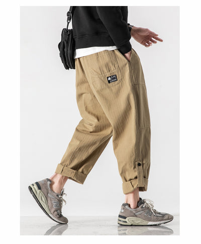 Pantalones Casuales Holgados con Detalles de Patchwork para Hombre - Image 16