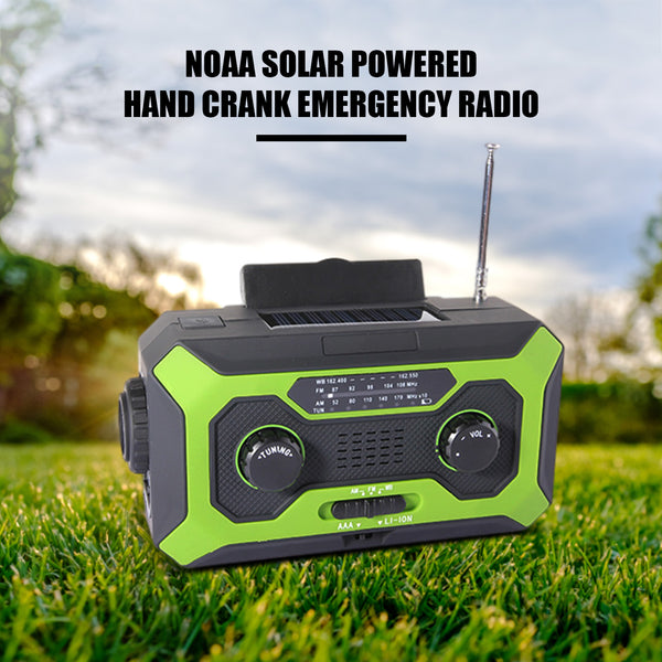 Radio Linterna Solar con Cargador de Emergencia y Manivela