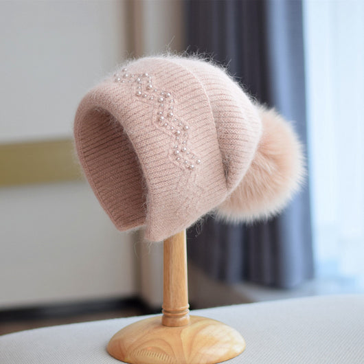 Gorro Tejido Infantil con Pompón de Pelaje de Zorro - Image 9