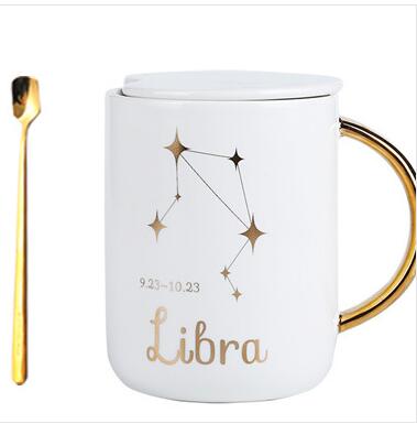 Taza de Cerámica con Constelaciones del Zodiaco y Cuchara de Regalo - Image 9