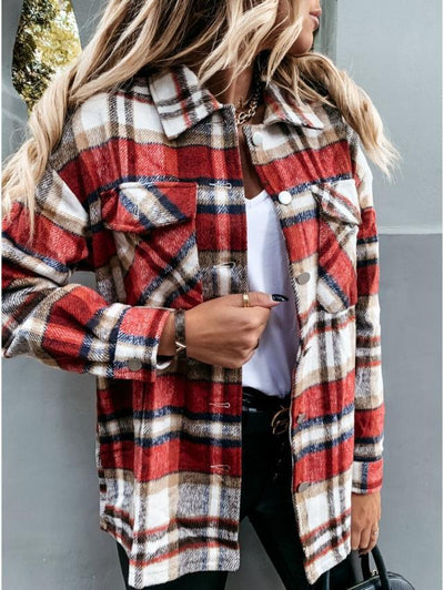 Camisa Chaqueta de Cuadros Manga Larga para Otoño e Invierno - Image 3