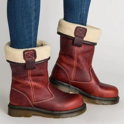 Botas Planas Cálidas Acolchadas para Mujer Talla Grande - Image 7