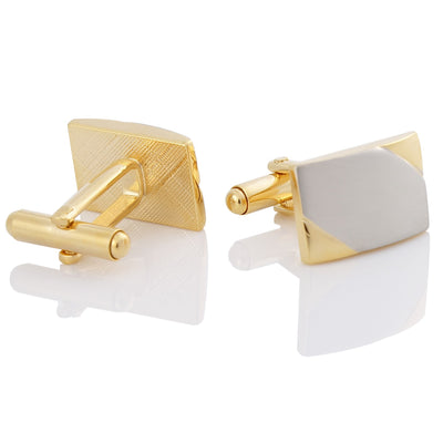 Gemelos Bicolor Oro Cepillado para Hombre - Image 4