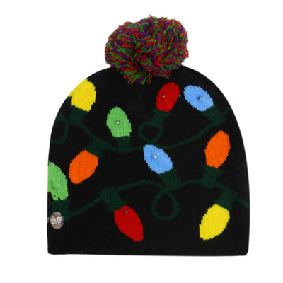 Gorro Navideño Tejido con Diseño de Reno y Muñeco de Nieve - Image 7