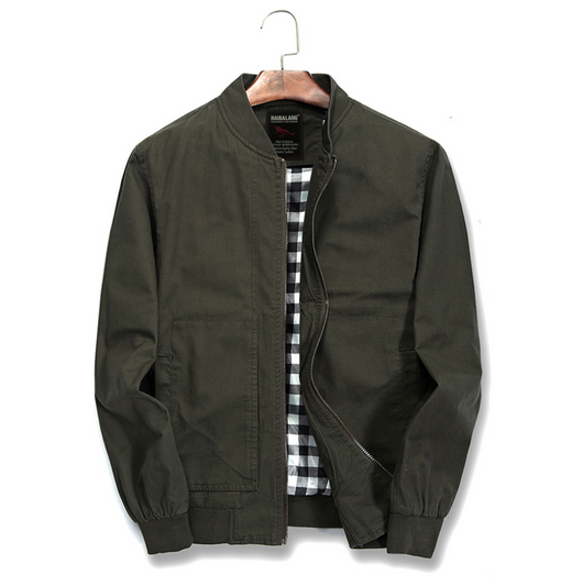 Chaqueta Casual de Algodón para Hombre - Estilo Beisbolero Ajustado - Image 4