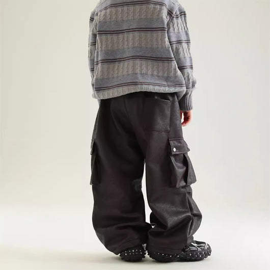 Pantalones de Trabajo en Cuero con Forro Polar para Niño - Image 3