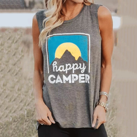 Regata Feminina Happy Camper - Estampa Casual