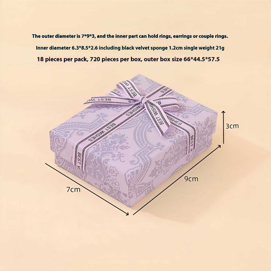 Caja de Almacenamiento para Joyas con Anillo Púrpura Lavanda - Image 10