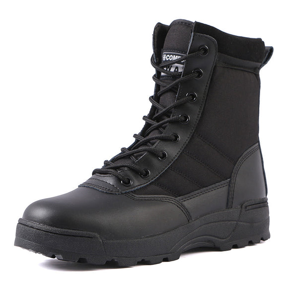 Botas Tácticas Militares Altas en Negro - Calzado Profesional Resistente