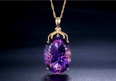 Cadena de Suéter con Colgante de Amatista - Image 9