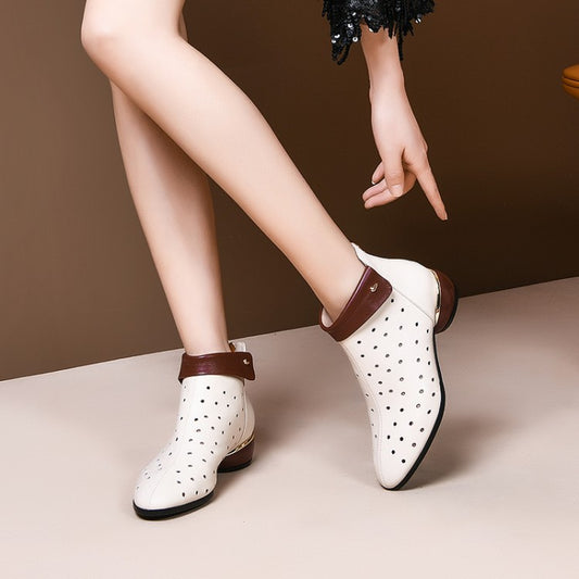 Botas Altas de Cuero con Red para Mujer - Image 2