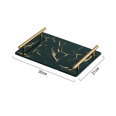 Bandeja Rectangular de Cerámica con Vetas de Mármol - Image 13