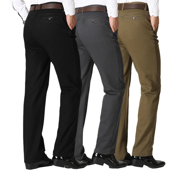 Pantalones Cargo de Algodón Casual para Hombre de Corte Recto