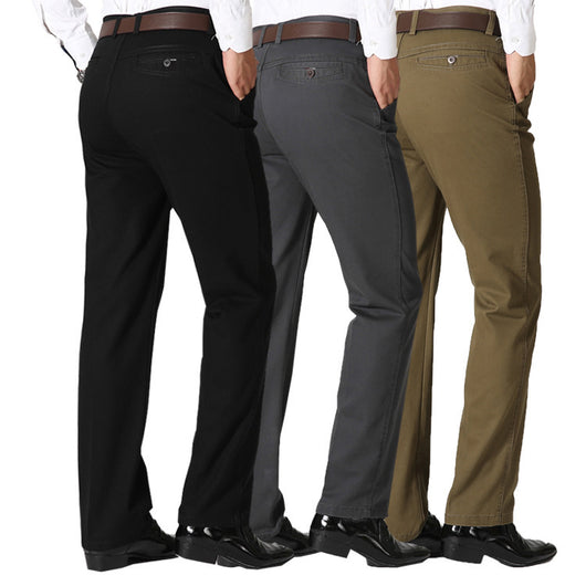 Pantalones Cargo de Algodón Casual para Hombre de Corte Recto