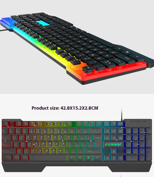 Teclado Iluminado con Cable para Computadora de Escritorio y Portátil - Image 14