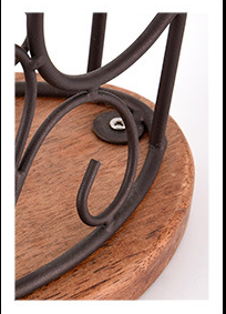 Botellero de Hierro Forjado con Base de Madera - Mueble Decorativo para 6 Botellas - Image 11