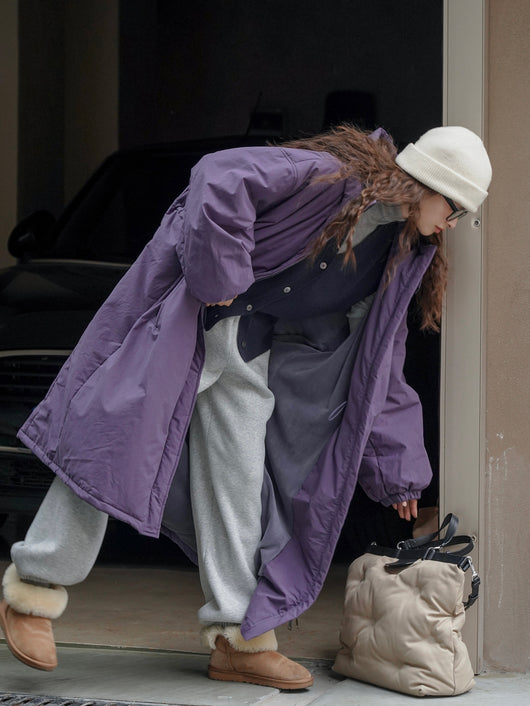 Abrigo Acolchado Coreano Holgado con Capucha - Algodón Invierno - Image 21
