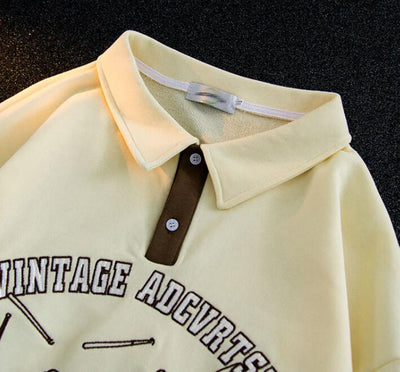 Sudadera Polo Cuello Alto Estampada Bloques de Color - Image 10
