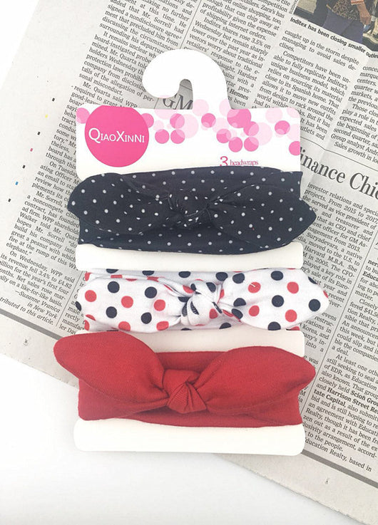 Set de 3 Diademas Infantiles con Moños Estampados - Image 25