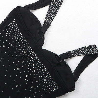 Conjunto de Dos Piezas con Strass, Espalda Descubierta en Dos Colores - Image 36