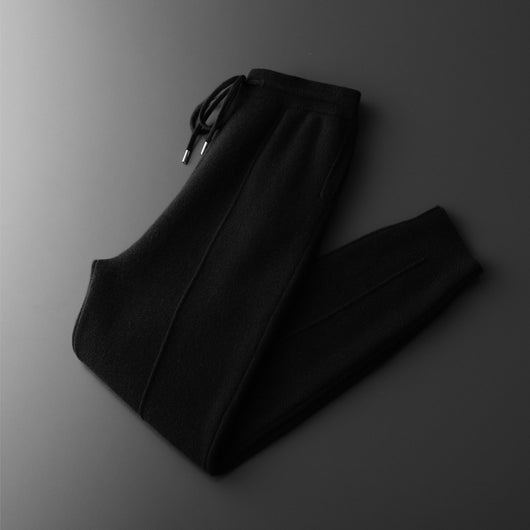 Pantalones de Lana Tejidos con Puño Cálido para Hombre - Casual Ejecutivo Primavera Otoño - Image 11