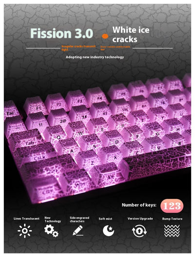 Tapa de Tecla Blanca Fission Transparente con Tallado Lateral - Image 11